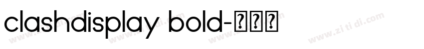 clashdisplay bold字体转换